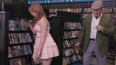 Ginger Greys sweet pussy gets fucked by her stepgrandpa