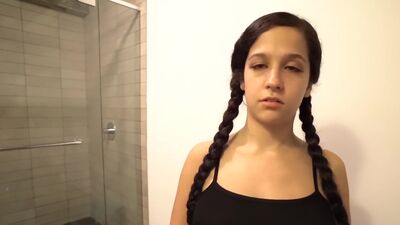 Busty Stepdaughter with Hairy Pussy gets Fucked while Parents Gone!