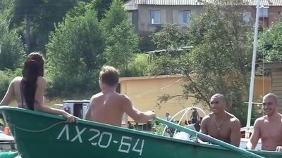 Sexy brunette in outdoor hardcore