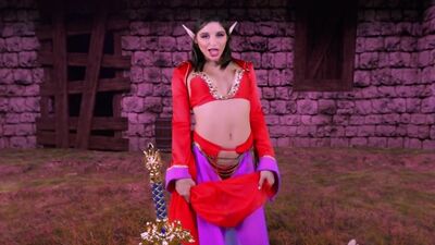 Whorecraft: Abella Danger the  Elf Mage Sucks and Fucks for Mana