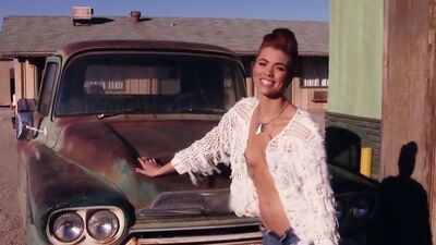 Playmate Britt Linn behind the scenes