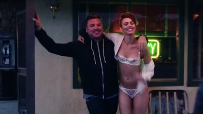 Playmate Britt Linn behind the scenes