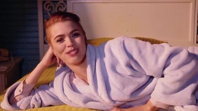 Playmate Britt Linn behind the scenes