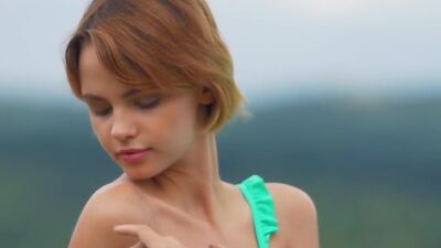 Gorgeous babe showing her perfect body off in slow mo