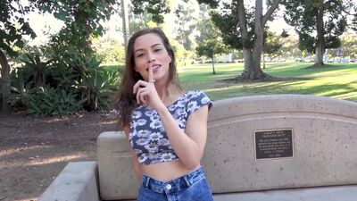 Cute brunette Karter Foxx takes a massive cock for Real Teens debut