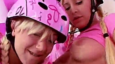 Little Laney pussy licked by hot blonde