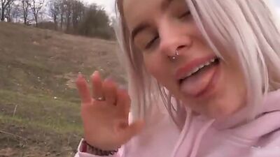 Our Bike Ride Turned into a Sweet Blowjob with Cum in Mouth