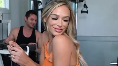 Stretching then fucking at the gym