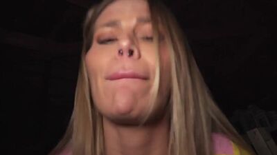 Deepthroating busty slut POV drilled by sex agent for money