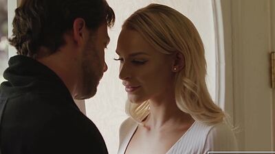 Blonde babe Emma Hix pussy licked before sensual fucking