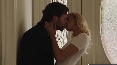 Blonde babe Emma Hix pussy licked before sensual fucking