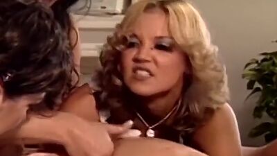 Group loving dyke pussy toyed while dildoed in the ass