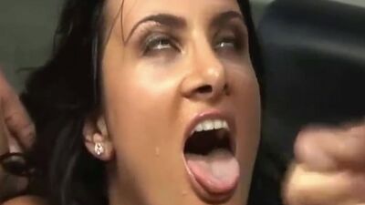 Ava Ramon Double Handjob showing natural tits
