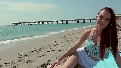 Nubile babe Aidra Fox dicked hard after public blowjob