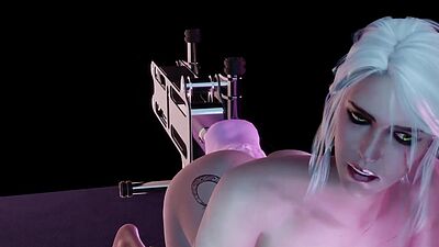 Famous game characters anal riding huge dick dildo in a 3d animation by Spe