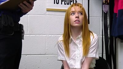 Ginger fucktoy blows officers hard dick
