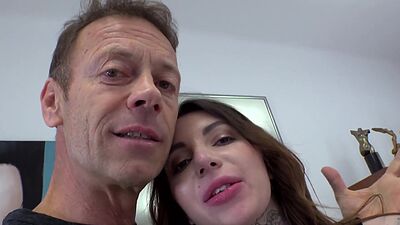 Tattooed cutie Nikki Rockwell swallows warm and sticky cum