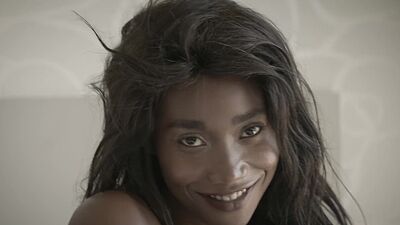 Black model exposed her stunning body during passion posing in lingerie