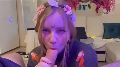 Cute Elf girl Sucking Big Cock