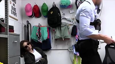 Busty teen blows for stealing sunglasses