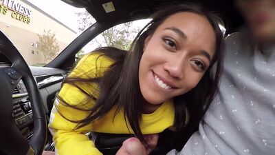 Off the streets hook up leaves Aria Skye with a face full of cum