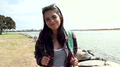 Bang! Original Vienna Black goes from hanging out to pornstar in a flash