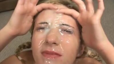 Countless cocks drown her face in jizz