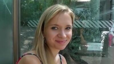 Nasty tattooed blonde in outdoor fucking