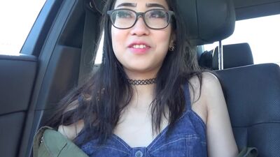 Eva Yi gets turned on by flashing in public and gets fucked hard by a cock