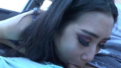 Eva Yi gets turned on by flashing in public and gets fucked hard by a cock