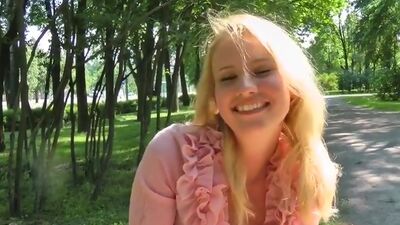 POV blowjob & sex with natural blonde