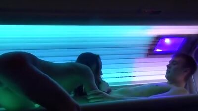 Sex couple enjoying solarium