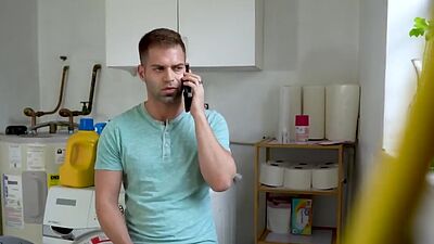 Long distance gf greets bf with deep oral and more