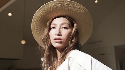 Big tits teen shows her beautiful body after hot outdoor striptease action