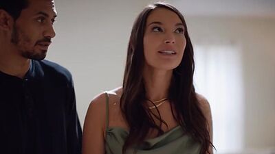 Katrina rides and bounces on Alex Jones' huge cock