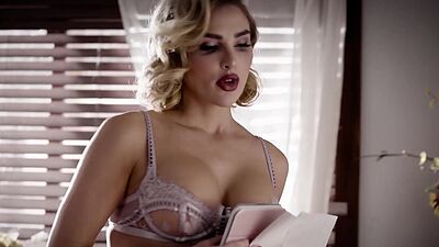 Horny blonde camgirl and hot blonde fucks perverted big black cock husband