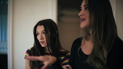 Teen Maya Woulfe taste a wet pussy for first time