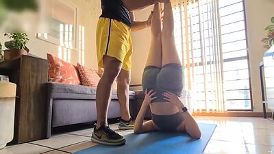 Pervy Yoga Instructor FUCKS and CREAMPIES Sexy Student