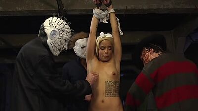 Ebony gangbang slut fucked hardcore by dominant dicks