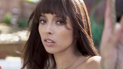 Glamorous all natural latina muse Steph reveals her perfect boobs outdoor