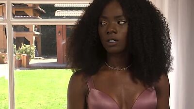 BDSM hot ebony drilled by big white cock in wet pussy