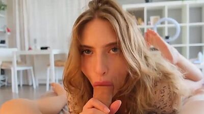 POV Step Sister Enjoying his Dick Close up