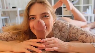 POV Step Sister Enjoying his Dick Close up