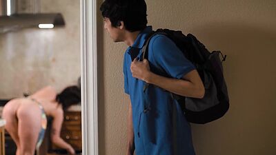 Curvy MILF Siri Dahl fucked in her assholeby her stepson