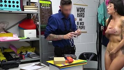 Bitchy inked thief teacher rides dick at the backroom