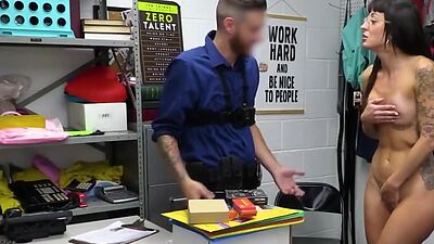 Bitchy inked thief teacher rides dick at the backroom