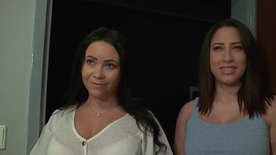 Hostel ladies share dick in threesome in hostel room