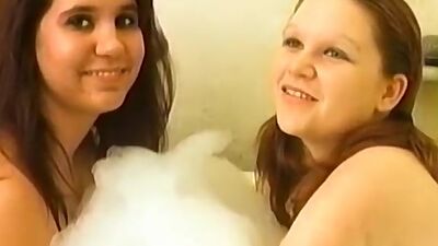 Amateur muff divers with big tits lick and finger each other