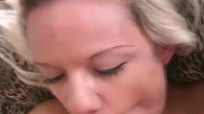 Titty fucking POV babe sucks dick