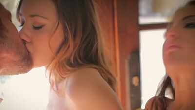 Horny lesbian MILFs Lizz Tayler and Victoria Rae Black a threesome fuck